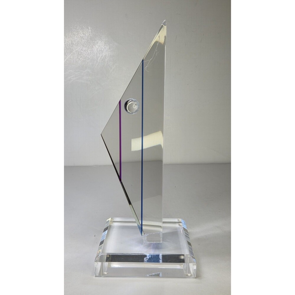 Vintage Will Grant Abstract Lucite Acrylic Fish Sculpture Signed MCM 11 1/8"